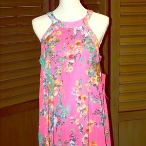 🌸 NWOT Betsey Johnson Pink Floral Dress Size 6 🌸